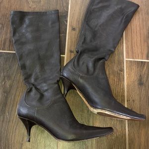 Dark brown Donald J Pliner tall boots